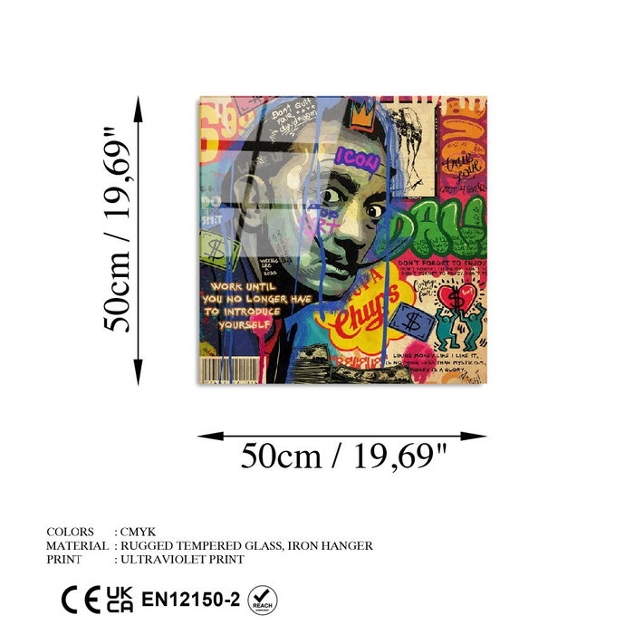 Wallity UV-817 Cuadro de Vidrio Templado Multicolor 50 x 50 cm Wallity UV-817 Cuadro de Vidrio Templado Multicolor 50 x 50 cm